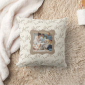 Create Your Own "Wilson" Family Photo Throw Pillow クッション (ブランケット)