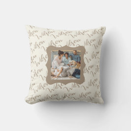 Create Your Own "Wilson" Family Photo Throw Pillow クッション