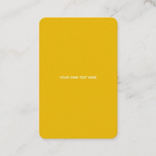 Create Your Own Yellow Custom Design 名刺 (正面)