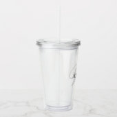 Create Your Personalized Monogram Name Ash アクリルタンブラー (右)