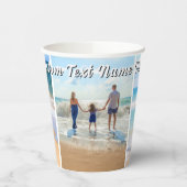 Create Your Photo Collage Paper Cups Custom Text 紙コップ (左)
