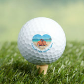 Create Your Photo Stamps Golf Balls Custom Text ゴルフボール (インサイチュ 木)