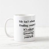 Create Yourself Inspirational Quote Coffee Mug コーヒーマグカップ (左)