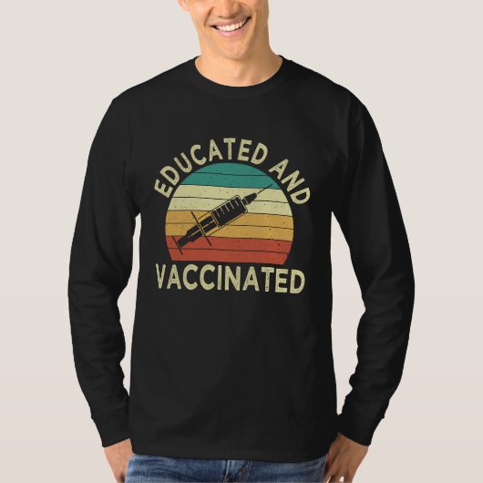Created and vaccinated fun pro vaccination tシャツ (正面)