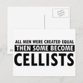 Created equally Cellistsデザイン ポストカード (正面/裏面)