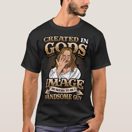 Created In Gods Image Religious Men 1 Tシャツ (正面)