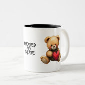 Created to Create Teddy Bear 11oz Mug ツートーンマグカップ (正面右)