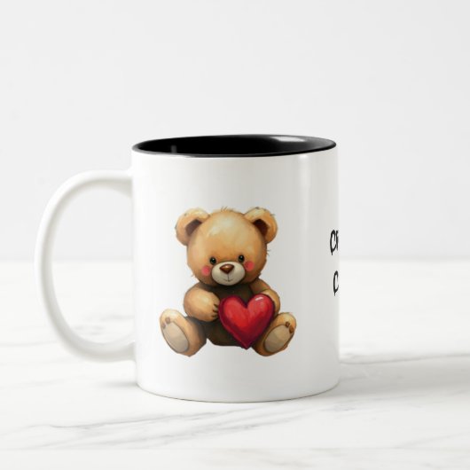 Created to Create Teddy Bear 11oz Mug ツートーンマグカップ (左)