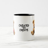 Created to Create Teddy Bear 11oz Mug ツートーンマグカップ (中央)