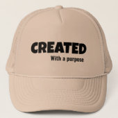 Created With a Purpose, Christian, bible verse キャップ (正面)