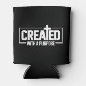 Created With A Purpose Christian Blessed Bible  缶クーラー (正面)