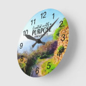 Created with a Purpose Ephesians Wall Clock ラウンド壁時計 (傾斜)