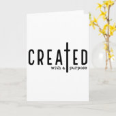 Created With A Purpose Jesus God Christian Faith E カード (黄色い花)