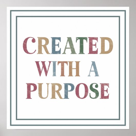 Created With A Purpose Muted Vintage Truth ポスター (正面)