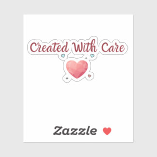 Created With Care Sticker | Small Business sticker シール