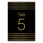 Créatif Noir Et Or Modèle De Luxe Moderne テーブルナンバー (正面)
