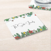 Creating Memories Around the Tree スクエアペーパーコースター (アングル)