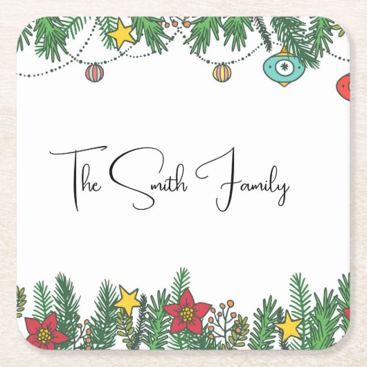 Creating Memories Around the Tree スクエアペーパーコースター (正面)