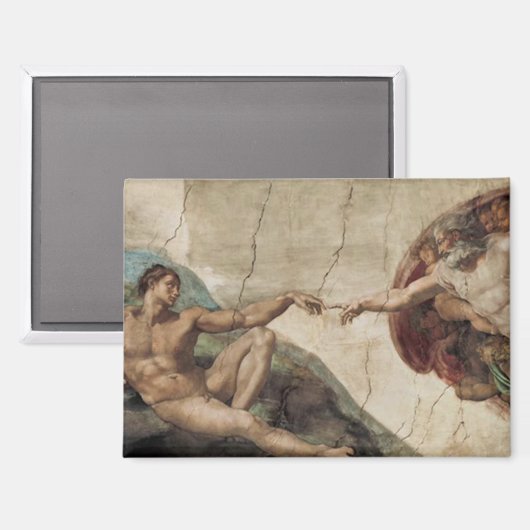 Creation of Adam, Michelangelo, マグネット (正面/裏面)