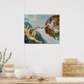 Creation of Adam - Michelangelo 1475 - 1564 ポスター (キッチン)