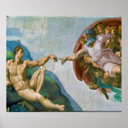 Creation of Adam - Michelangelo 1475 - 1564 ポスター (正面)