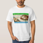 Creation of Adam - Michelangelo, Sistine Chapel Tシャツ (正面)