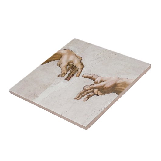 Creation Of Adam Sistine Chapel - Michelangelo タイル (側面)