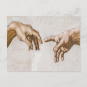 Creation Of Adam Sistine Chapel - Michelangelo ポストカード (正面)