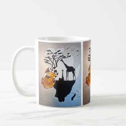 creation originale tableau sur tasse  コーヒーマグカップ (左)