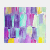 Creative abstract hand painted background, wallpap フリースブランケット (正面(横))