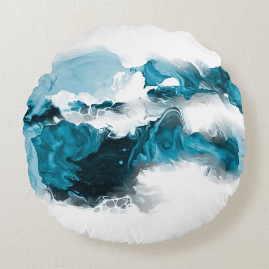 Creative abstract hand painted background, wallpap ラウンドクッション (正面)