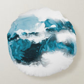 Creative abstract hand painted background, wallpap ラウンドクッション (裏面)