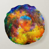 Creative arrangement of fractal elements, lights a ラウンドクッション (裏面)