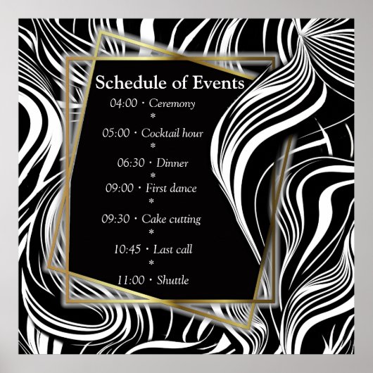 Creative Black and White Seamless Abstracts ポスター (正面)