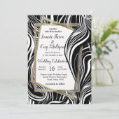 Creative Black and White Seamless Abstracts 招待状 (スタンド正面)