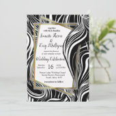 Creative Black and White Seamless Abstracts 招待状 (スタンド正面)