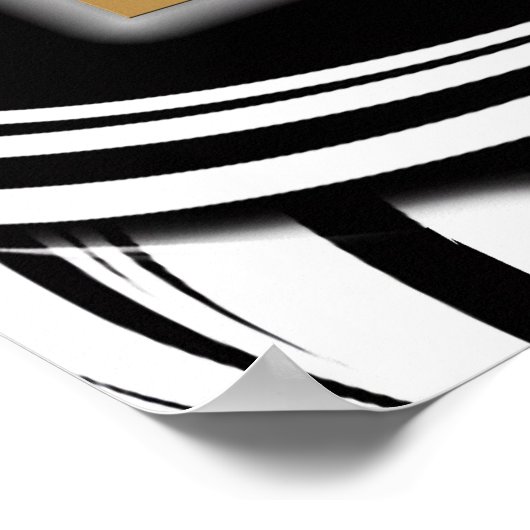 Creative Black and White Seamless Abstracts Poster ポスター (角)