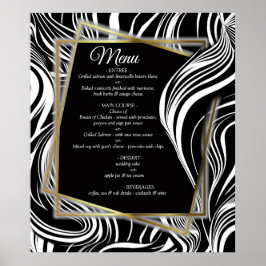 Creative Black and White Seamless Abstracts Poster ポスター