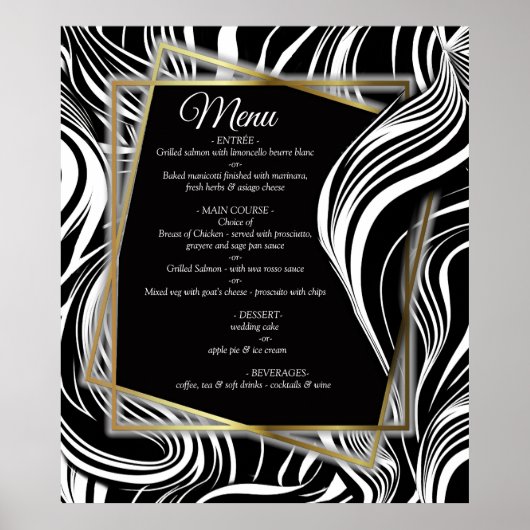 Creative Black and White Seamless Abstracts Poster ポスター (正面)