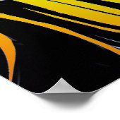 Creative Black,Yellow & Orange Seamless Abstracts ポスター (角)