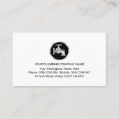 Creative Blue Plumber Pipeline Waterflow 名刺 (裏面)