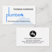 Creative Blue Plumber Pipeline Waterflow 名刺 (正面/裏面)