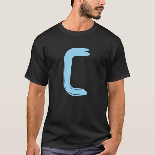 Creative Bold Light Blue Letter C - Design Alphabe Tシャツ (正面)