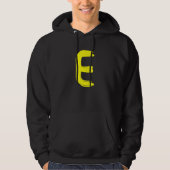 Creative Bold Yellow Letter E - Design Alphabet -  パーカ (正面)