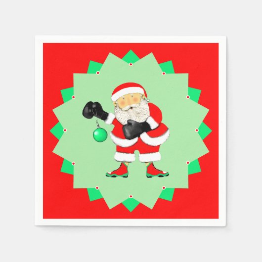 Creative Boxing Christmas Holiday スタンダードカクテルナプキン (正面)