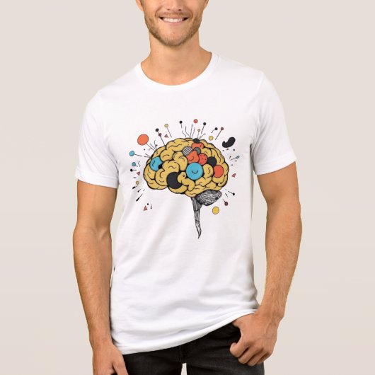 Creative Brain Abstract Mental Health Illustration トライブレンドＴシャツ (正面)