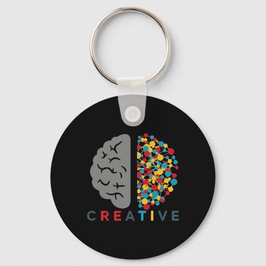 Creative Brain Colorful Thought Network キーホルダー (正面)