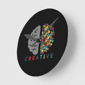 Creative Brain Colorful Thought Network ラウンド壁時計 (傾斜)