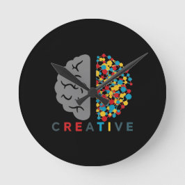 Creative Brain Colorful Thought Network ラウンド壁時計