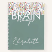 Creative Brain Dump Mindset Organizer Floral sage ノートブック (正面)
